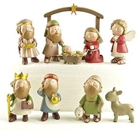 img 2 attached to 🎄 Christmas Holiday Nativity Set - Stable with Joseph, Jesus, Mary, and Wisemen (Set of 10)