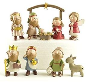 img 3 attached to 🎄 Christmas Holiday Nativity Set - Stable with Joseph, Jesus, Mary, and Wisemen (Set of 10)