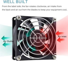 img 1 attached to 💨 80 мм x 80 мм x 25 мм 24V безщеточный вентилятор для охлаждения Optimal GDSTIME.