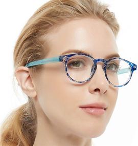 img 2 attached to OCCI CHIARI Women's Stylish Reading Glasses - Lightweight Designer Acetate Frame (Purplish Blue, +2.0)