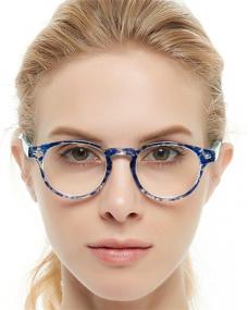 img 3 attached to OCCI CHIARI Women's Stylish Reading Glasses - Lightweight Designer Acetate Frame (Purplish Blue, +2.0)