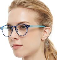 occi chiari women's stylish reading glasses - lightweight designer acetate frame (purplish blue, +2.0) logo