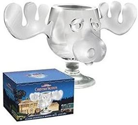 img 1 attached to 🦌 ICUP National Lampoon's Christmas Vacation Griswold Moose Mug - Authentic 8 oz Clear Glass