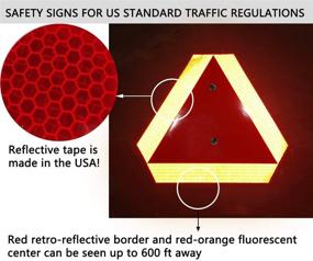 img 2 attached to High Visibility Aluminum Reflective Triangle for Moving Vehicles