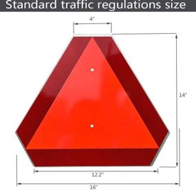 img 1 attached to High Visibility Aluminum Reflective Triangle for Moving Vehicles
