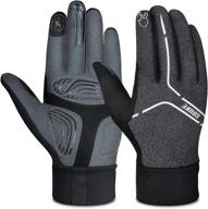 🧤 souke sports winter cycling gloves: men and women's touch screen padded bike glove for running, biking, and workout – water resistant, windproof, warm, and anti-slip логотип