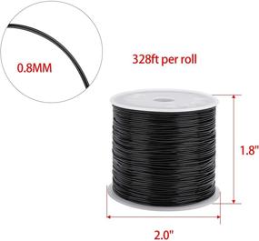 img 3 attached to 💎 Elastic String for DIY Jewelry Making - Crystal Beading Cords 4PCS, Transparent and Shiny Elastic Beaded Line in 4 Sizes (1MM, 0.8MM, 0.7MM, 0.6MM) - 100m/328 ft per Roll - Perfect for Bracelet Making