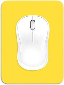 img 4 attached to 🐭 Dapesuom Mouse Pad - Small 6x8 Inch Non-Slip Rubber Base, Waterproof Mini Mouse Mat for Wireless Mouse Laptops Keyboard Tray - Apricot Yellow