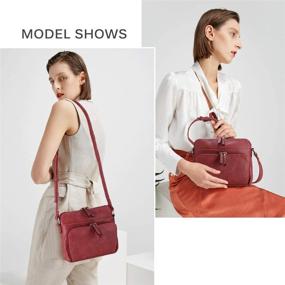 img 2 attached to 👜 Stylish and Functional: OB OURBAG Women's Solid PU Leather Crossbody Shoulder Bag with Multiple Pockets