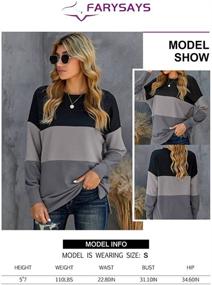 img 3 attached to 👚 FARYSAYS Women's Casual Crewneck Sweatshirt: Comfy Long Sleeve Loose Side Split Pullover Tops for a Stylish Look