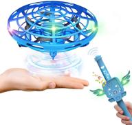 🚁 interactive hand operated drone: hongxunjie double control flying toy with magic wand for kids and adults - easy indoor/outdoor flying experience (blue) logo