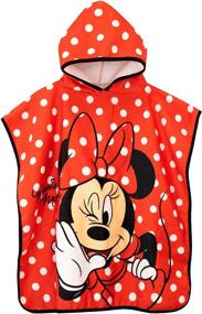 img 4 attached to Disney Girls' Minnie Mouse Hooded Towel Poncho - One Size