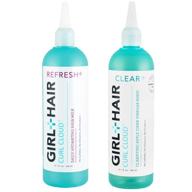 🥛 girl+hair apple cider vinegar hair rinse and hydrating hair milk set (2x 10.1 fl oz/300 ml) – remedy buildup, combat dandruff, stimulate growth – paraben and sulfate-free formula - ideal for all hair types logo