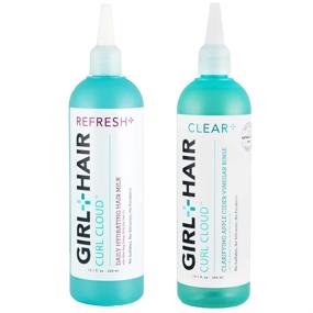 img 4 attached to 🥛 GIRL+HAIR Apple Cider Vinegar Hair Rinse and Hydrating Hair Milk Set (2x 10.1 fl oz/300 ml) – Remedy Buildup, Combat Dandruff, Stimulate Growth – Paraben and Sulfate-Free Formula - Ideal for All Hair Types