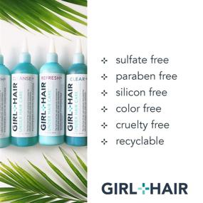 img 1 attached to 🥛 GIRL+HAIR Apple Cider Vinegar Hair Rinse and Hydrating Hair Milk Set (2x 10.1 fl oz/300 ml) – Remedy Buildup, Combat Dandruff, Stimulate Growth – Paraben and Sulfate-Free Formula - Ideal for All Hair Types