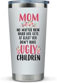 img 4 attached to 🤣 Hilarious Mom Birthday Gifts: 'Mom No Matter What/Ugly Children' 20oz Travel Mug - Perfect Mothers Day Gift Idea for Best Mother from Son – Stay Caffeinated on the Go!