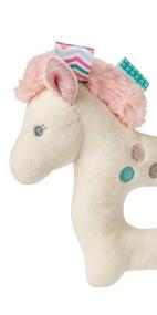 img 3 attached to 🎠 Taggies Painted Pony Soft Ring Rattle - 6 Inches - Embroidered