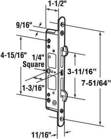 img 2 attached to 🔒 Secure your Patio with the STB Sliding Glass Door Lock - Mortise Type, 2-Point, 7-51/64" Screw Holes