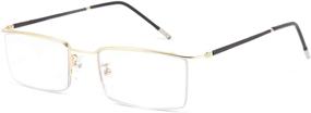 img 3 attached to 👓 WANWAN Semi Rimless Progressive Multifocal Reading Glasses: Stylish Rectangular Men's Readers for Clear Vision