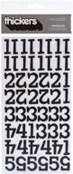 enhanced seo: american crafts glitter chipboard number stickers - sprinkles black logo