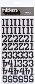 img 1 attached to Enhanced SEO: American Crafts Glitter Chipboard Number Stickers - Sprinkles Black