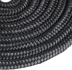 img 2 attached to ⚓️ YOUNG MARINE Double Braided Nylon Dock Lines Rope 3/8 Inch x 15FT - Black, 4 Pack: Ideal Mooring Solution for Boats with 12 Inch Eyelet