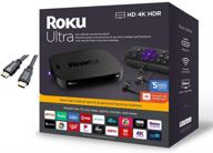 4k/hd/hdr roku ultra streaming media player with premium jbl headphones and ghost manta 4k hdmi cable logo