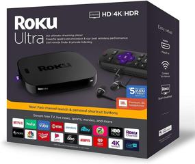 img 1 attached to 4K/HD/HDR Roku Ultra Streaming Media Player with Premium JBL Headphones and Ghost Manta 4K HDMI Cable