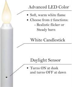 img 2 attached to 🕯️ Xodus Innovations FPC1525A-R6 Battery Operated LED Window Candle Pack - Dusk to Dawn Sensor, Aged Bronze/Black Finish (6-Pack)