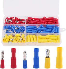 img 4 attached to 🔌 Hilitchi 160pcs Bullet-Female/Male Insulated Terminals Electrical Wiring Wire Crimp Connectors Set: Efficient Solution for Secure and Insulated Wire Connections