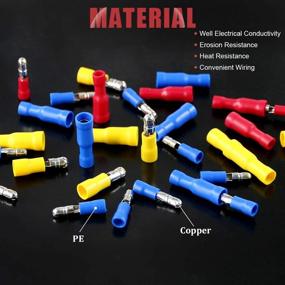 img 2 attached to 🔌 Hilitchi 160pcs Bullet-Female/Male Insulated Terminals Electrical Wiring Wire Crimp Connectors Set: Efficient Solution for Secure and Insulated Wire Connections