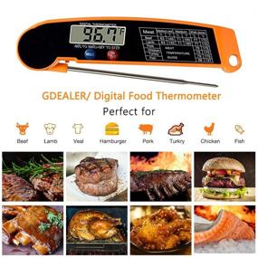 img 3 attached to 🔥 Digital Meat Thermometer for Grilling and Cooking - Fast Instant Read Thermometer for Kitchen and BBQ Grill