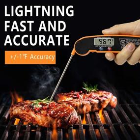 img 4 attached to 🔥 Digital Meat Thermometer for Grilling and Cooking - Fast Instant Read Thermometer for Kitchen and BBQ Grill