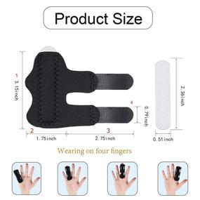 img 3 attached to Adjustable Finger Support Brace - Finger Splint Sleeve for Injured Finger, Sports, and Tendon Relief - Black