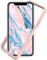 rhinoshield crashguard nx - бампер для iphone xs max военного класса - ультракрепкая защита, тонкий дизайн, цвета румяного розового логотип