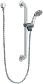 img 1 attached to 🚿 Moen 52224GBP25 Commercial Slide Bar/Grab Bar Hand Shower System: Chrome Finish and 2.5 gpm