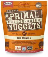 🐶 primal freeze dried beef dog food nuggets, 14 oz - made in usa, raw diet, grain free topper/mixer logo