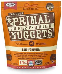 img 3 attached to 🐶 Primal Freeze Dried Beef Dog Food Nuggets, 14 oz - Made in USA, Raw Diet, Grain Free Topper/Mixer