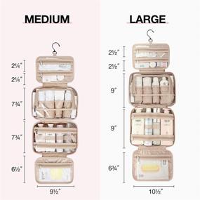 img 2 attached to 🎒 Hanging Travel Toiletry Bag with TSA Approved Makeup Organizer - Large Pink BAGSMART Cosmetic Bag for Full Sized Toiletries