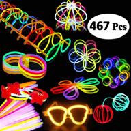 🎉 budi 200 glow sticks: ultimate party favors for kids and adults – 467pcs of luminous fun! logo