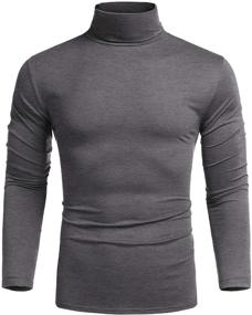 img 3 attached to COOFANDY Casual Turtleneck Lightweight Pullovers Men's Clothing in Shirts