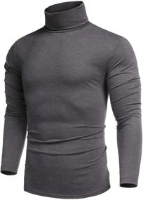 img 4 attached to COOFANDY Casual Turtleneck Lightweight Pullovers Men's Clothing in Shirts