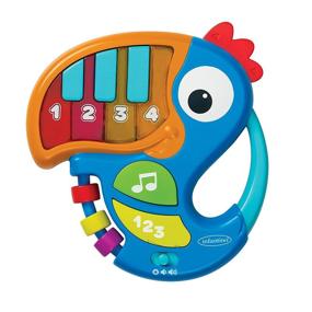 img 3 attached to 🎹 Infantino Piano & Numbers Learning Toucan" - Christmas Gift for Babies and Toddlers with Light-Up Piano Keys, Numbers, Songs, Words, Phrases, Sound Effects - Easy to Grasp and Handle