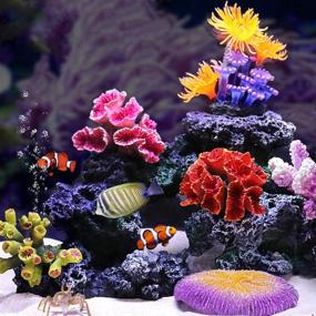 img 1 attached to 🐠 Polyresin Coral Ornament for Aquarium Decoration - 1 Pc, Measures 3.1" x 2.3" x 1.9" - Danmu, Fish Tank Aquarium Coral Decor