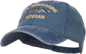 img 3 attached to 🧢 US Submarine Veteran Military Embroidered Washed Cap - Shop at e4Hats.com