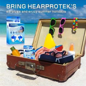 img 1 attached to 🏊 Hearprotek Swimming Ear Plugs, 2 Pairs of Waterproof and Reusable Silicone Ear Plugs for Swimmers, Showering, Bathing, Surfing, and Water Sports - Adults Size