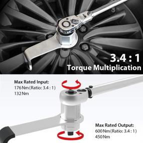 img 1 attached to 🔧 FIRSTINFO 3.4:1 Ручной крутящий момент Умножитель гаечный ключ - 600 Нм - 1/2 дюйма привод - инструмент для экономии труда
