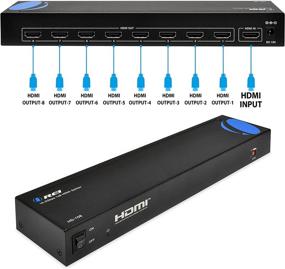 img 1 attached to 🔌 OREI HD-108 1080p 1x8 HDMI Splitter - Duplicate/Mirror Display to 8 HDMI Devices - Full HD 1080P High Resolution - 3D Support - Ver 1.3 Certified - One Input to 2 Outputs