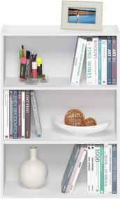 img 1 attached to 📚 Furinno Pasir 3-Tier Open Shelf Bookcase in Plain White - Enhanced for SEO