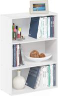 📚 furinno pasir 3-tier open shelf bookcase in plain white - enhanced for seo logo